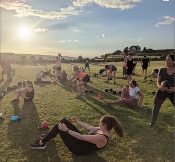 Group outdoor fitness classes