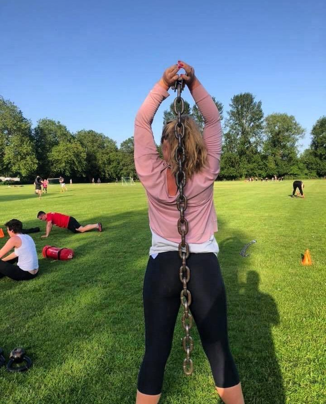 Chain Workout during Fitness Class