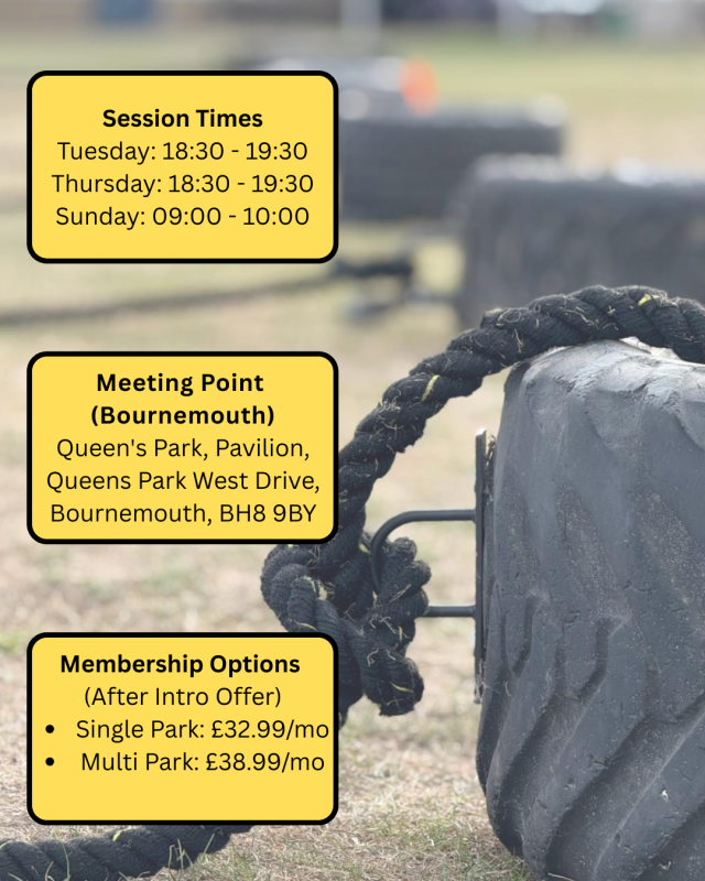 Boot camp outdoor exercise classes at Bournemouth