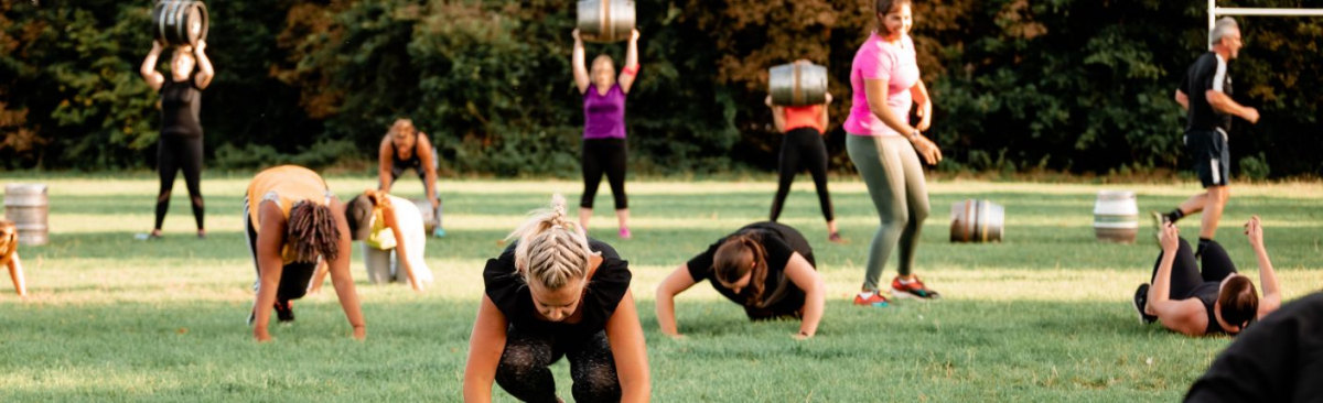 People workout training
